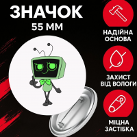 Значок У Світі Денді Roblox Dandy's World на шпильці на рюкзак 55 мм 1 шт