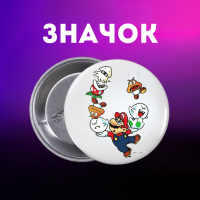 Значок Супер Маріо Super Mario на шпильці на рюкзак 55 мм 1 шт