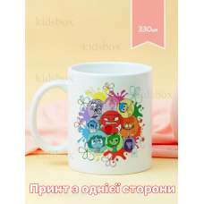 Кружка Думками навиворіт Головоломка з принтом керамічна чашка Inside Out 330 мл
