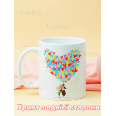 Кружка Вгору Вперед і вгору з принтом Up керамічна чашка 330 мл