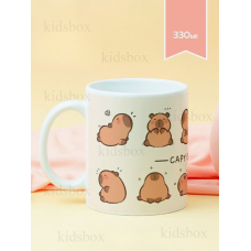 Кружка капібара з принтом керамічна чашка capybara 330 мл