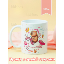 Кружка капібара з принтом керамічна чашка capybara 330 мл