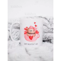 Кружка 14 февраля с принтом керамическая чашка День Святого Валентина 330 мл