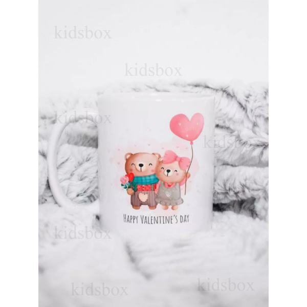 Кружка 14 лютого з принтом керамічна чашка День Святого Валентина 330 мл