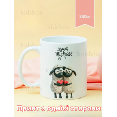 Кружка Кохання з принтом керамічна чашка Love 330 мл