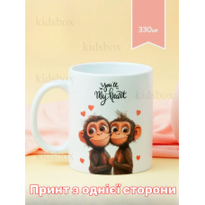 Кружка Кохання з принтом керамічна чашка Love 330 мл