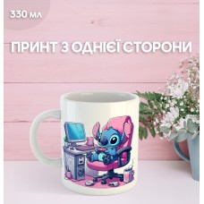 Кружка Ліло і Стіч з принтом керамічна чашка Lilo and Stitch 330 мл