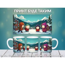 Кружка Південний Парк Саус Парк з принтом керамічна чашка South Park 330 мл