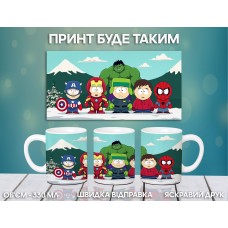Кружка Південний Парк Саус Парк з принтом керамічна чашка South Park 330 мл