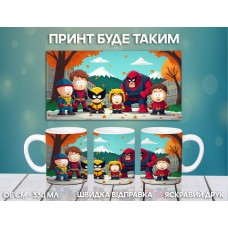 Кружка Південний Парк Саус Парк з принтом керамічна чашка South Park 330 мл