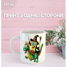 Кружка Губка Боб Спанч Боб з принтом керамічна чашка SpongeBob SquarePants 330 мл