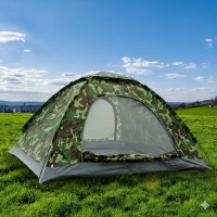 Портативний кемпінговий автоматичний 5-місний намет з чохлом 200*200*150 см Камуфляж