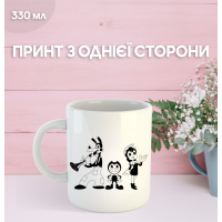 Кружка Бенди и чернильная машина с принтом керамическая чашка Bendy and the ink machine 330 мл