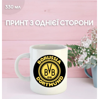 Кружка Боруссія Дортмунд футбольний клуб Borussia Dortmund футбол з принтом керамічна чашка 330 мл