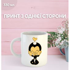 Кружка Бенді та чорнильна машина з принтом керамічна чашка Bendy and the ink machine 330 мл