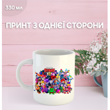 Кружка Бравл старс Brawl Stars з принтом керамічна чашка 330 мл