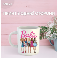 Кружка Барбі з принтом керамічна чашка Barbie 330 мл