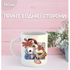 Кружка Андертейл з принтом керамічна чашка Undertale 330 мл