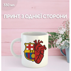 Кружка Барселона футбольний клуб Barcelona футбол з принтом керамічна чашка 330 мл