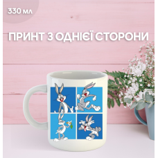 Кружка Багз Банні Bugs Bunny кролик з принтом керамічна чашка 330 мл