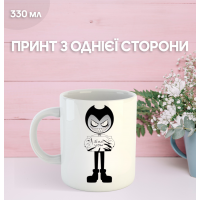Кружка Бенді та чорнильна машина з принтом керамічна чашка Bendy and the ink machine 330 мл
