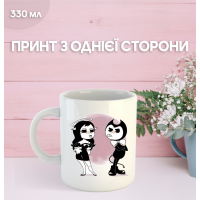 Кружка Бенді та чорнильна машина з принтом керамічна чашка Bendy and the ink machine 330 мл