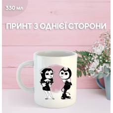 Кружка Бенді та чорнильна машина з принтом керамічна чашка Bendy and the ink machine 330 мл
