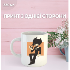 Кружка Бенді та чорнильна машина з принтом керамічна чашка Bendy and the ink machine 330 мл