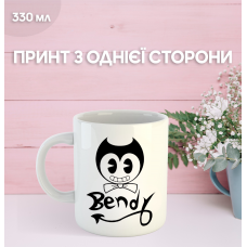 Кружка Бенді та чорнильна машина з принтом керамічна чашка Bendy and the ink machine 330 мл