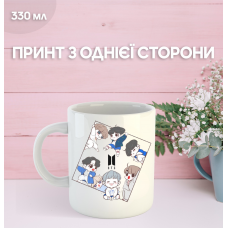 Кружка BTS Bangtan Boys БТС з принтом керамічна чашка South Park 330 мл