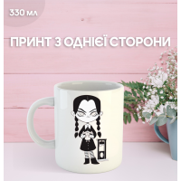 Кружка Вензі Аддамс Венздей з принтом керамічна чашка Wednesday Addams 330 мл