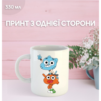 Кружка Гамбол Gumball Дивовижний світ Гамбола з принтом керамічна чашка 330 мл