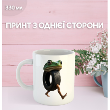 Кружка італійський брейнрот мем з принтом керамічна чашка 330 мл