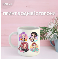 Кружка Кейпоп мисливці на демонів K-Pop Demon Hunters з принтом керамічна чашка 330 мл