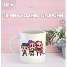 Кружка Кейпоп мисливці на демонів K-Pop Demon Hunters з принтом керамічна чашка 330 мл