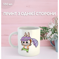Кружка Лабубу Labubu з принтом керамічна чашка 330 мл