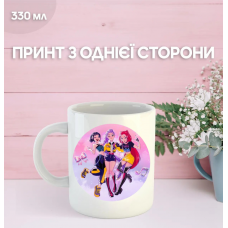 Кружка Кейпоп мисливці на демонів K-Pop Demon Hunters з принтом керамічна чашка 330 мл