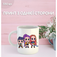 Кружка Кейпоп-мисливиці на демонів з принтом керамічна чашка K-Pop Demon Hunters 330 мл
