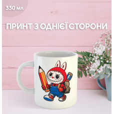 Кружка Лабубу Labubu з принтом керамічна чашка 330 мл