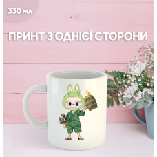 Кружка Лабубу Labubu з принтом керамічна чашка 330 мл