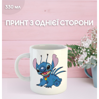 Кружка Лило и Стич с принтом керамическая чашка Lilo & Stitch 330 мл Uk_848