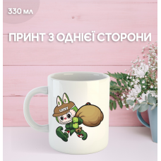 Кружка Лабубу Labubu з принтом керамічна чашка 330 мл