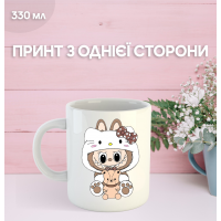 Кружка Лабубу Labubu з принтом керамічна чашка 330 мл