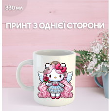 Кружка Привіт Кітті Хеллоу Кітті з принтом керамічна чашка Hello Kitty 330 мл