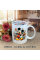 Кружка Мікі Маус Mickey Mouse з принтом керамічна чашка з написом всередині «Happy Birthday» 330 мл