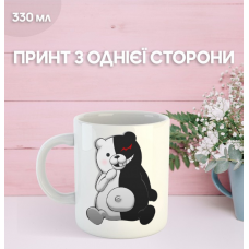 Кружка Монокума Кума Моно Данганронпа з принтом керамічна чашка Monokuma Danganronpa 330 мл