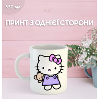 Кружка Привіт Кітті Хеллоу Кітті з принтом керамічна чашка Hello Kitty 330 мл