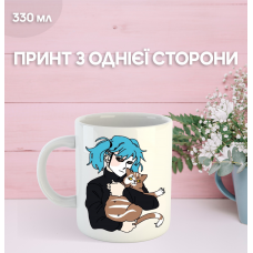 Кружка Саллі Фейс з принтом керамічна чашка Sally Face 330 мл