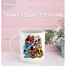 Кружка П'ять ночей у Фредді ФНАФ Five Nights at Freddy's аніматроніки з принтом керамічна чашка South Park 330 мл