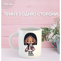 Кружка Тока Лайф ворлд з принтом керамічна чашка Toca life world Toca Boca 330 мл